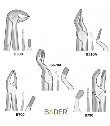 Kit 10 Forceps Bader