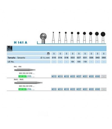 Fresas C.A. Komet H141A 5 uds